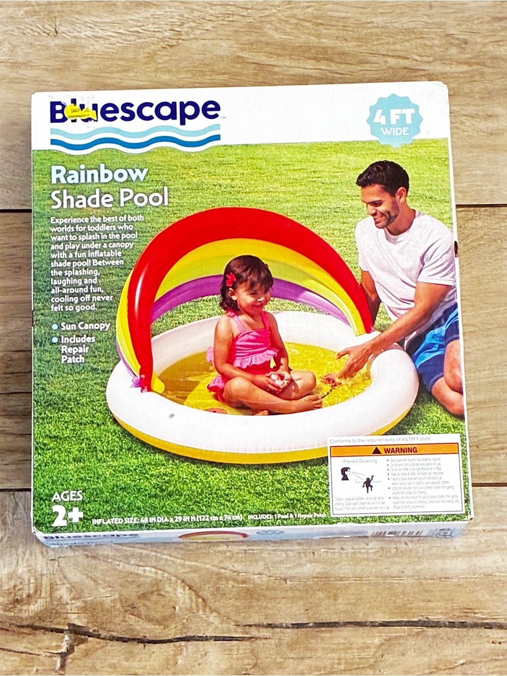 Rainbow Shade Pool - White & Multicolor Canopy new unopened
